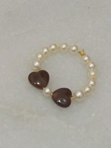 Pearl &amp; Heart Hopper Earrings