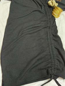 Black Bodycon Cut sleeve