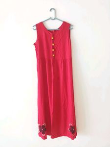 Red Maxi Dress/ Kurti