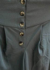 Wide Leg Button Pants