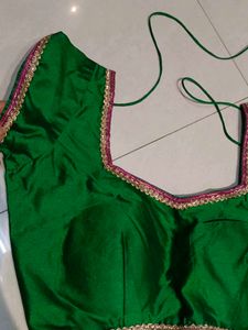 Green Readymade Saree Blouse