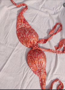 Paisley Print Bikini Top