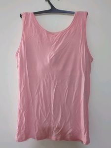 Imported High Quality Pink Tank Top With Bra