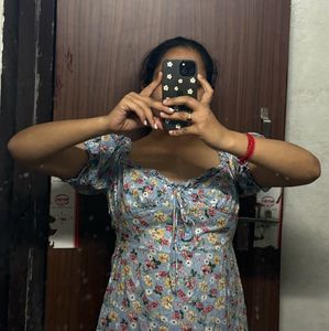 Blue Floral Dresss