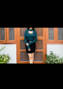 Chic Green turtle neck top