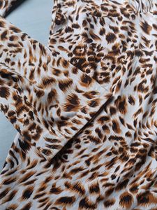 Leopard Print Button-Down Blouse