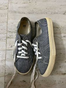 H&amp;M Gray Denim Sneakers