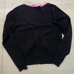 Black Cardigan w/ Pink Bows
