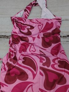 Pink Y2K  Pattern Mini Dress
