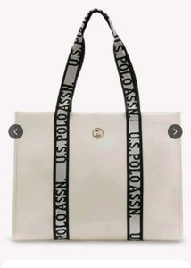 US Polo Assn. Off White Tote Bag
