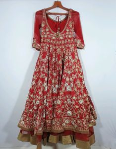Gown With Dupatta Heavy Embroidered Ethnic Beauti