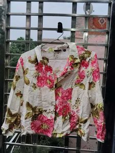 Multicolored Crop Shirt