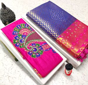 💝 Grand Work Saree With Blouse