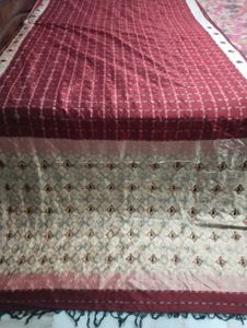 Pure Silk Ikkat Weave Saree