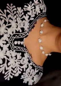 White Stone Necklace &amp; Earring Set