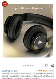 BOAT Rockers 450 Pro Bluetooth On Ear Headphones