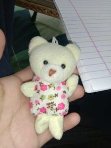 Cute Floral Dress Teddy Bear Keychain