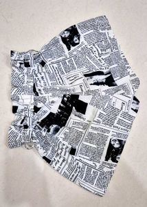 Newspaper Print Shorts