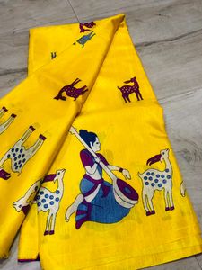 Art silk new saree💛🩵