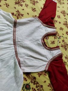 White Anarkali