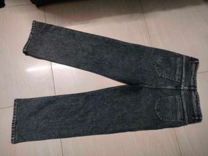 Black Wash Wide Leg Jeans