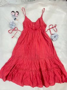 Coral Tiered Sundress