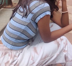 Striped Off-Shoulder Top