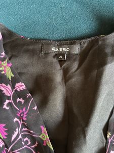 Floral black Crop top