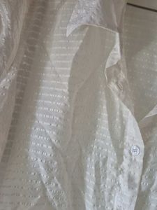 White Sheer Button-Down
