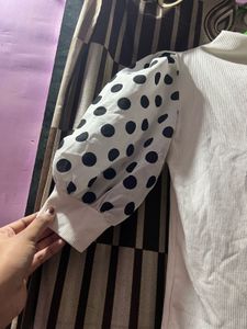 Polka Dot Sleeve Top