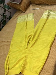 Yellow Silk Blend Pants
