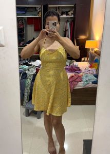 Yellow Backless Dress - Small size