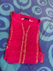 Hot Pink Festive Gown For Sale