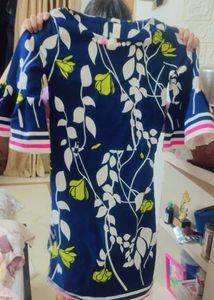 Floral Print Navy Dress
