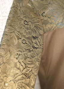 Mango Brand Medium Size Lace Mendhi Colour Top