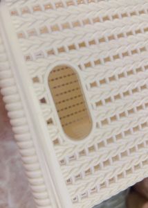 White Woven Storage Basket with Lid