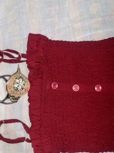 Cute Maroon Sundress