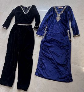 Velvet Co Ord And Kurta