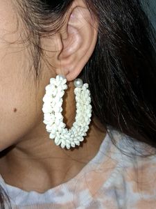 Floral Hoop Earrings