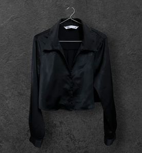 Zara Satin Crop Shirt