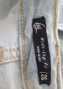 Light Wash wide leg Denim Jeans