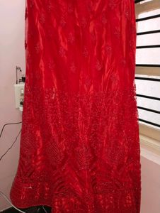 Red lehenga