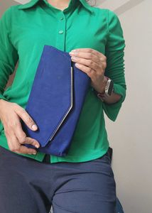 Dorothy Perkins Elegant Blue Clutch