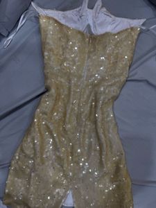 Mustard sequin dress
