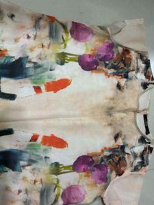 Abstract Floral Print Blouse