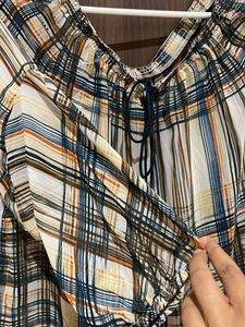 Plaid Off-Shoulder Top