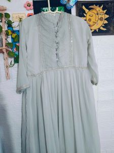 Elegant White Ethnic Gown