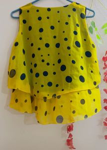 Yellow Polka Dot Top