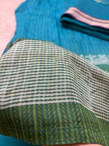 Chanderi Silk Kurta with Zari Work Dupatta &amp;salwar