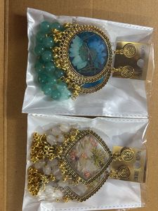 Resin fancy party wear 2 combo Earrings Set